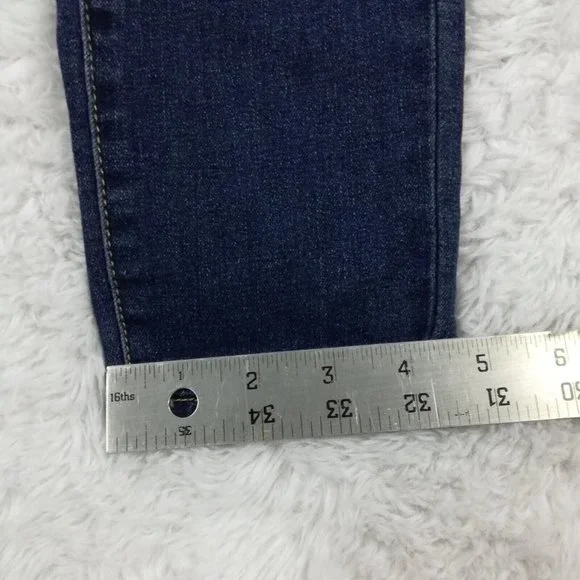 Harper Heritage Womens Jeans Skinny Blue Denim Medium‎ Wash Ripped Mid Rise 26 - Picture 9 of 13